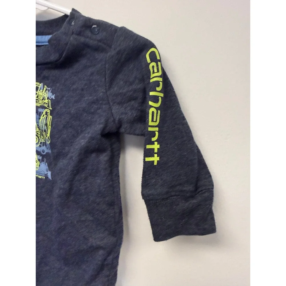 Carhartt‎ Baby Boys Long Sleeve Construction Bodysuit Gray 6M RN13706